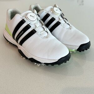 Youth kids Boys Adidas Tour 360 Golf Shoes BOA - black/white - size 2.5
